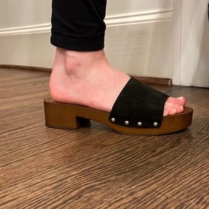 Seychelles black suede sandals. Only worn once!